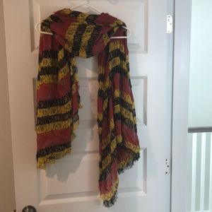 Marc by Marc Jacobs multi color logo print scarf.